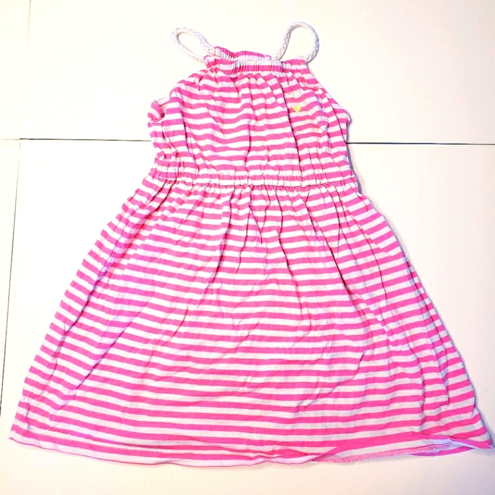 Carters pink n white striped dress